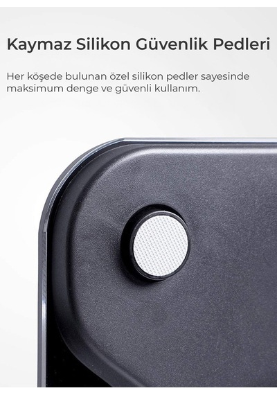 Scntx-001 Nutrix Akıllı Vücut Analiz Tartısı 150 Kg, Bluetooth Uygulamalı, 4 Elektrotlu, Lcd Ekran, 100 G Hassasiyet - Siyah