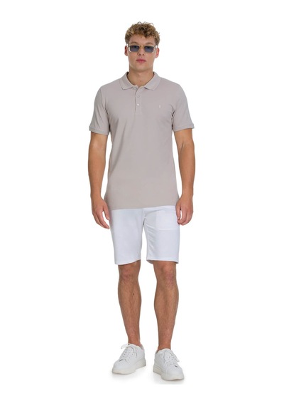 Hatemoğlu Ekru Regular Fit 100% Pamuk Polo Yaka Tişört