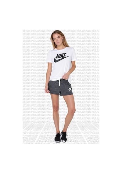 Nike Futura White Tee Dökümlü Hafif Parlak Modal Örme Solmaya Dayanıklı Unisex Beyaz Tişört Beyaz
