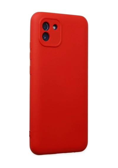 Samsung Galaxy Uyumlu. A03 Kılıf Nano İçi Kadife Silikon - Kırmızı