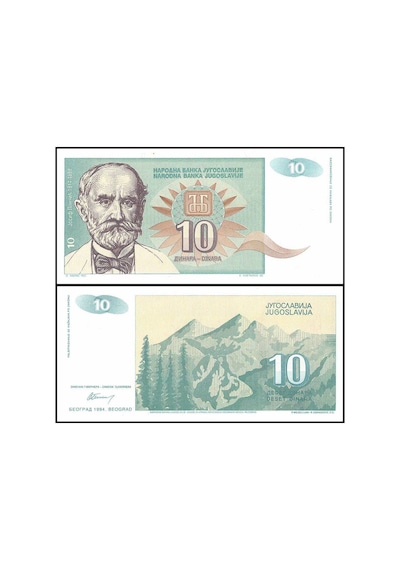 Yugoslavya 1994 Yılı 10 Dinar Kağıt Para Çil Unc Koleksiyon Para