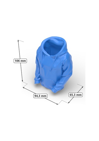 Hoodie Tasarımlı Dekoratif Kalemlik Mavi