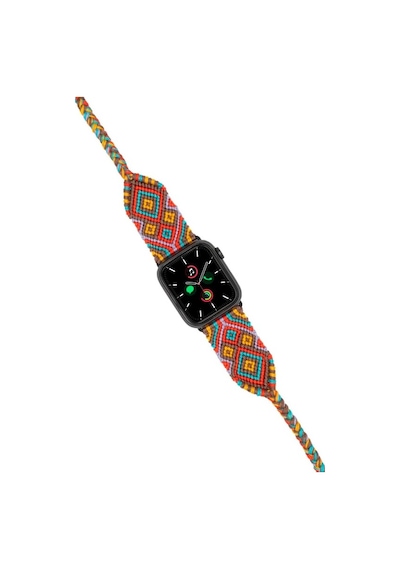 Hippi Etnich Gümüş Örgü Apple Uyumlu Watch  Kordonu 42-44-45-49 Mm