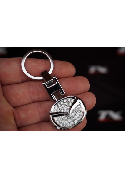 Mazda Uyumlu Kristal Taşlı Stil Krom Metal Çift Yön Anahtarlık New Style