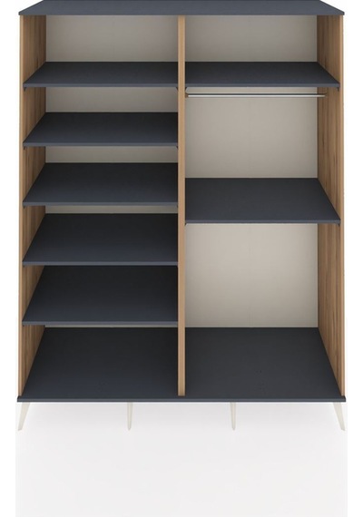 Kronos Gardrop 7 Raflı 2 Askılı 176x59x221 Çam-antrasit Antrasit Kronos Gardrop 7 Raflı 2 Askılı 176x59x221 Çam-antrasit Antrasit