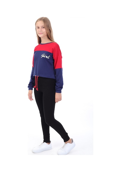 Toontoy Kız Çocuk Relax Fit Yuvarlak Yaka Düşük Omuz Renk Bloklu Baskılı Crop Sweatshirt - Beli Ayarlanabilir &2 İplik Kırmızı Toontoy Kız Çocuk Relax Fit Yuvarlak Yaka Düşük Omuz Renk Bloklu Baskılı Crop Sweatshirt - Beli Ayarlanabilir &2 İplik Kırmızı