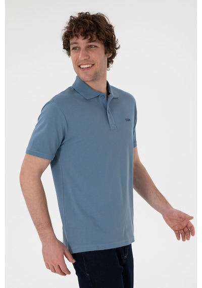 U.S. Polo Assn. Erkek Regular Fit Polo Yaka Koyu Mavi Basic Tişört 50306007-VR032