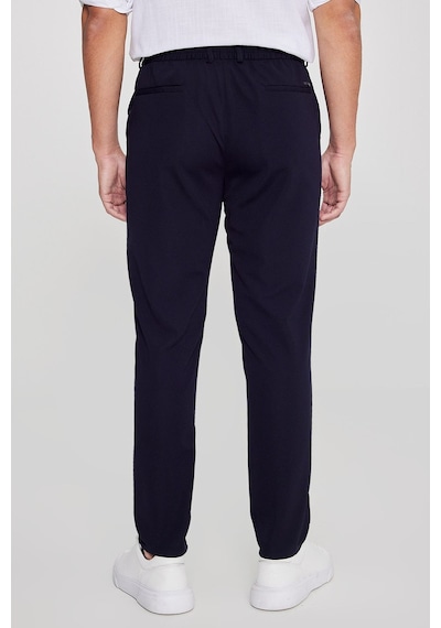 AC&Co / Altınyıldız Classics Erkek Lacı Slim Fit Dar Kesim Beli Bağlamalı Çizgili Yan Cepli Casual Jogger Pantolon Lacı
