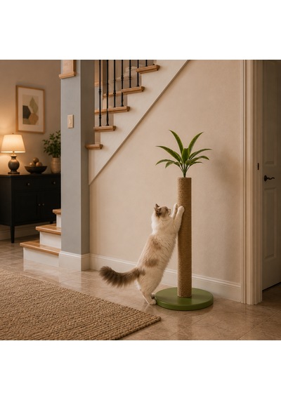Petody Lime - Doğal Ahşap Kedi Tırmalama Ağacı