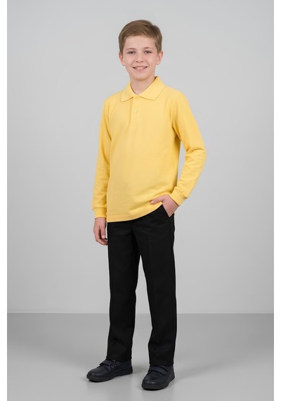 Modanino Erkek Çocuk %100 Pamuk Ve Okul Tarz T-shirt 6-16 Yaş 12798mrt Sarı