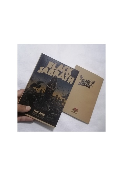 Owl Bag Özel Tasarım Vıntage Görünümlü Metallica Black Sabbath Desenli Defter Çok Renkli