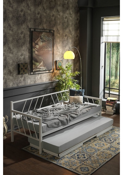 Bedliga Glory Yavrulu Daybed Tek-Çift Kişilik Metal Karyola