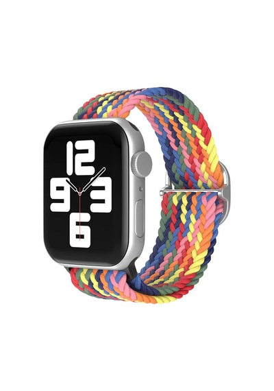 Gld-spt- Newface Apple Uyumlu Watch 38mm Star Kordon - Siyah-kırmızı-sarı