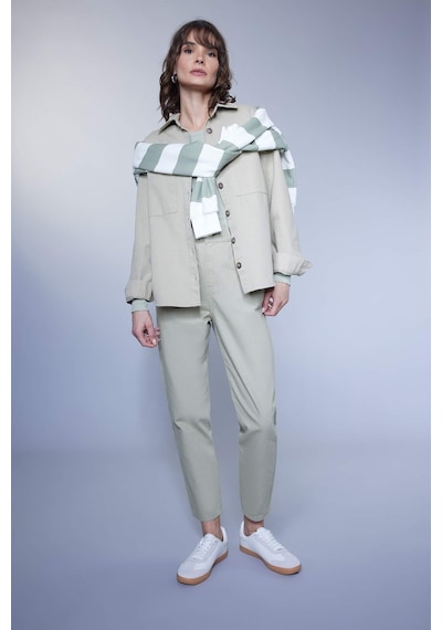 DeFacto Paperbag Gabardin Kumaş Pantolon Standart Paça Cepli S2790AZ25SPKH445