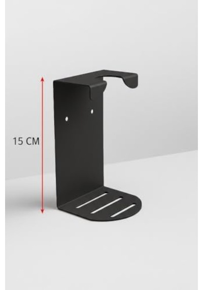 Tek Bölmeli Yapışkanlı Sıvı Sabunluk Standı Siyah Paslanmaz Metal Duvara Yapıştırılabilir Banyo Organizer Diğer