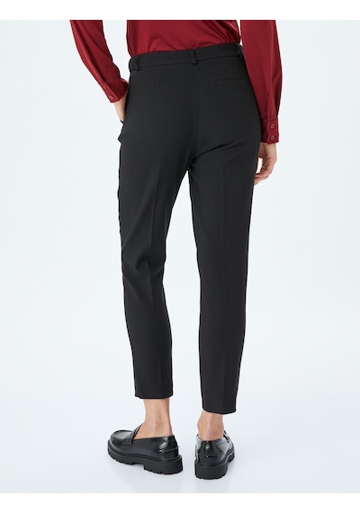 Koton Cepli Slim Fit Cigarette Kumaş Pantolon Siyah 5sak40014uw Siyah