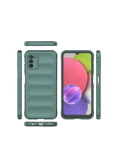 Flzdgnkr Newface Samsung Galaxy A03s Kılıf Optimum Silikon - Koyu Yeşil