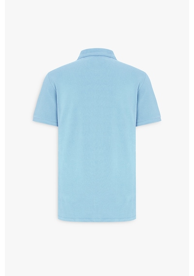 Ac&Co / Altınyıldız Classics Erkek Slim Fit Dar Kesim Polo Yaka Pamuk Kısa Kollu Tişört Açık Mavi