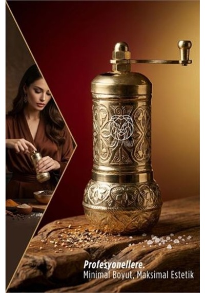 Ottoman Gold Serisi - Antik İşlemeli Tuz Ve Karabiber Değirmeni 722900