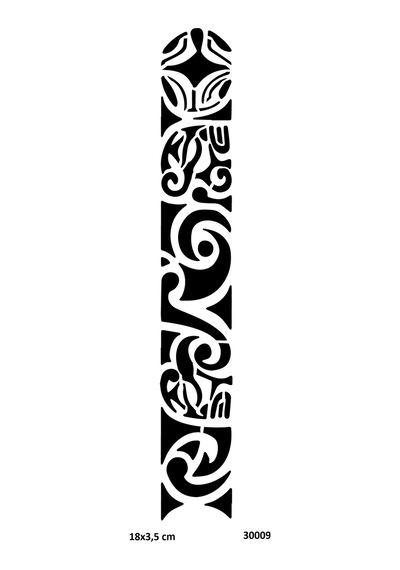 Airbrush Tattoo Kabile Motifi Yapışkanlı Stencil Süsleme Ve Boyama Kalıbı