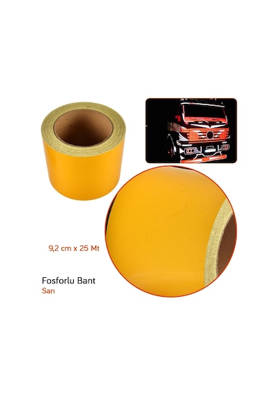 Carub Fosforlu Bant 9,2 Cm X 25 Mt Sarı Br2405403