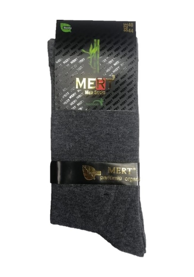 12 Li Paket Mert Erkek Bambu Çorap Karışık Renk Çok Renkli