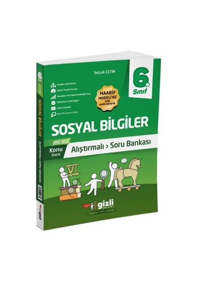 6. Sınıf Sosyal Bilgiler Alıştırmalı Soru Bankası Gizli Yayınları
