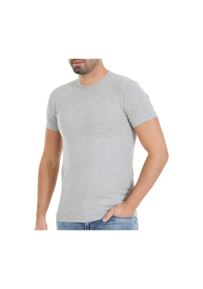 3 Adet Yıldız Erkek Likralı Kısa Kollu T-shirt Fanila Gri 92 Gri