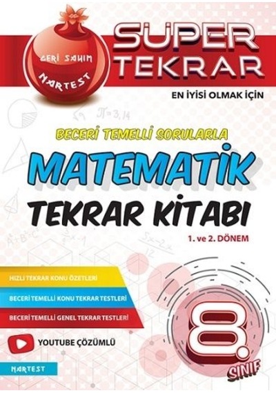 Nartest Yayınları 8. Sınıf Matematik Süper Tekrar Kitabı