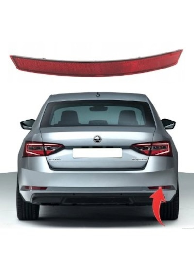 3v5945106 Skoda Superb 15 - Tampon Reflektoru Arka Sag İthal
