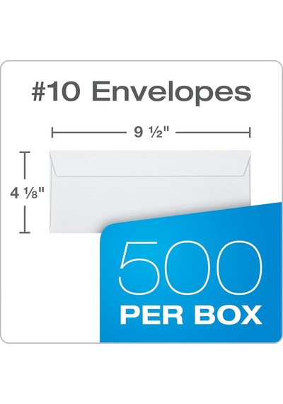 Columbian 10 Güvenlik Zarfları, 500 Adet, Pencesiz, 10,5 X 24,1 Cm, Kendinden Mühür, Beyaz