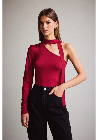 Defacto Tek Omuzlu Bağlama Detaylı Bluz G3334ax25wnbr229 Bordo