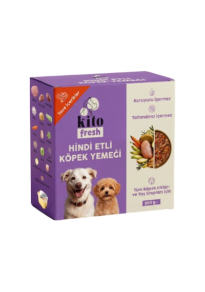 Kito Fresh Hindi Etli Taze Yetişkin Köpek Yemeği 250 G