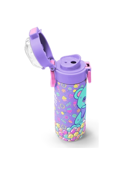 Coral High Kids Milka Şeker Ayıcık Desenli Pipetli Ve Direkt İçim Çelik Termos 500 Ml 38105 Su Yeşili