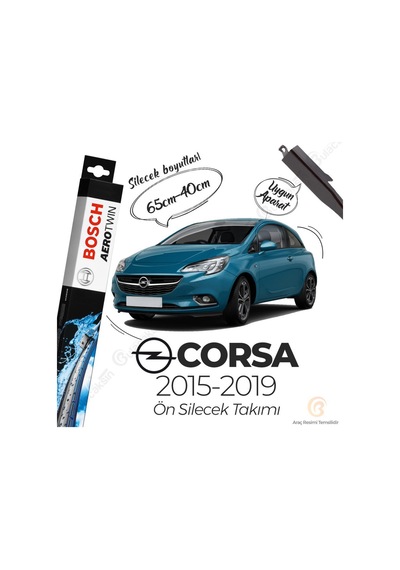Opel Corsa E Muz Silecek Takımı 2015-2019 Bosch Aerotwin