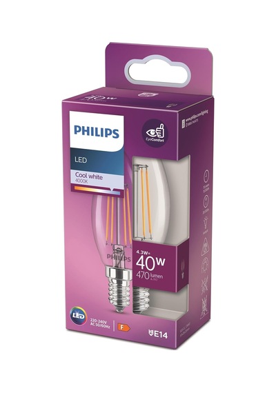 Led Classic 40w B35 E14 Mum Tipi Beyaz Işık Dim Edilmez Filament Led Ampul