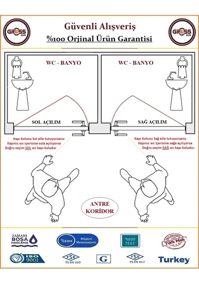 Sofuoğlu Yakut, Dolfin Aynalı Kapı Kolu - Albifirin - Wc Banyo - Sol