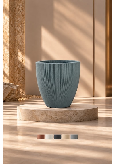 Bostann Dekoratif Saksı - Botonıa 030 - 50l - Gri 50 Lt