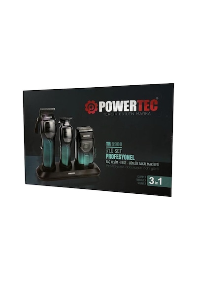 Powertec Tr-5900 Saç-sakal-ense-günlük Tıraş Makinesi 3'lü Premium Set