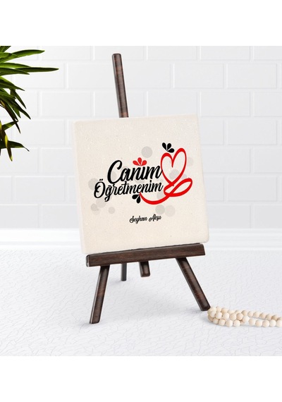 Kişiye Özel Canım Öğretmenim Şovaleli Doğal Taş-1