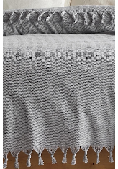Viaden Berlino Çift Kişilik Pike 200 x 230 CM Açık Gri