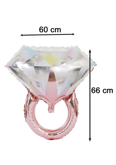 1 Adet Gold Rose Tektaş Yüzük Folyo Bride To Be Evlilik Teklifi Balon 66x60 Cm Canyon Rose