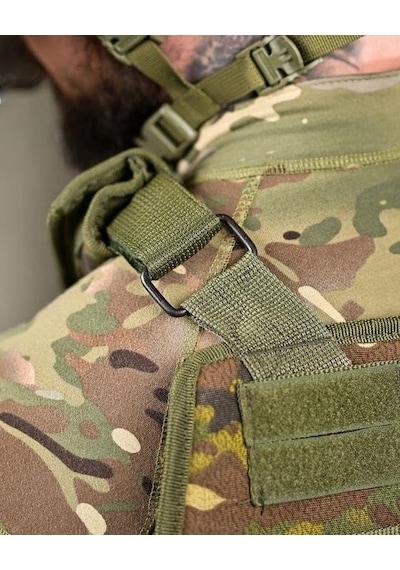 Single Sword Single Sword Kasırga Tactical Balistik Plaka Takılabilen Açık Cepli Hücum Yeleği, Multicam Çok Renkli