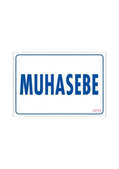 Pvc Levha Quot;Muhasebequot; 17,5*25 Cm