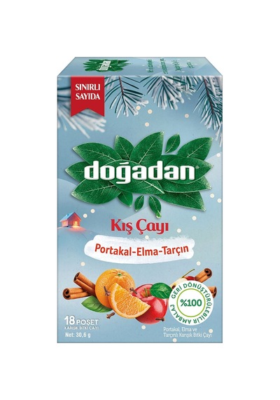 Doğadan Portakal Elma Ve Tarçınlı Kış Çayı 30,6 G - 8 Adet Tarı