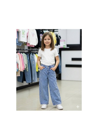 Erdem Kıds Kız Çocuk Jean Pantolon Palazzo Geniş Bol Paça Taş Detaylı Kot Pantolon Açık Mavi Açık Mavi Erdem Kıds Kız Çocuk Jean Pantolon Palazzo Geniş Bol Paça Taş Detaylı Kot Pantolon Açık Mavi Açık Mavi