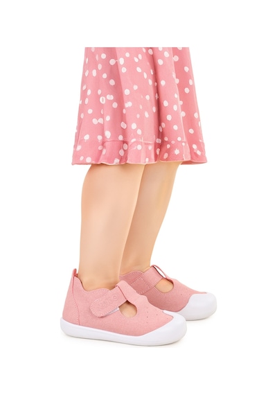 Kiko Kids Elroy Cırtlı Kız Bebek Günlük Ayakkabı Pudra
