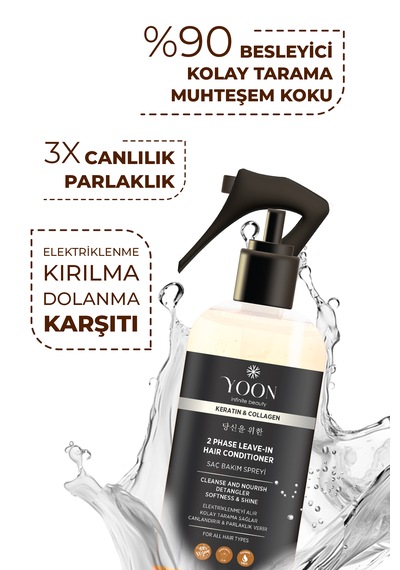 Yoon 3'lü Besleyici, Onarıcı Saç Spreyi, Saç Maskesi, Saç Serumu