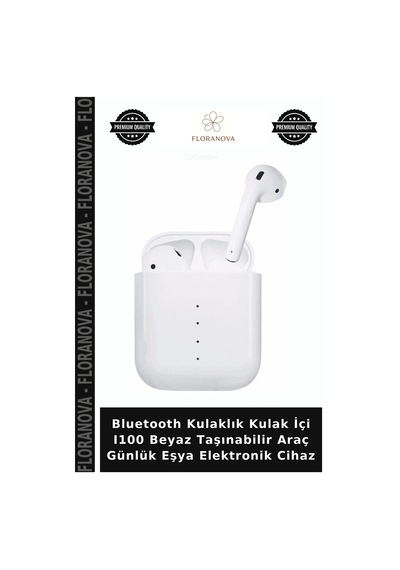 Bluetooth Kulaklık Kulak İçi I100 Beyaz Taşınabilir Araç Günlük Eşya Elektronik Cihaz