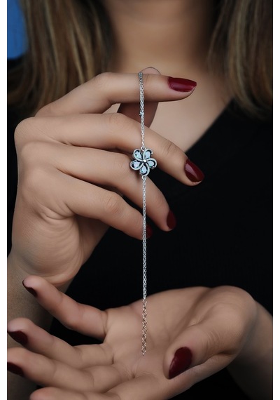 Encili Silver 925 Ayar Gümüş Mistik Topaz Taşlı Kadın Bileklik